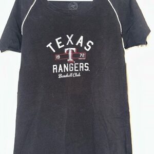 Texas Rangers Black Short Sleeve Tee